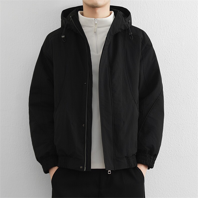 翻领夹克男棉服秋冬加厚保暖拼接棉衣夹短款防水飞行员外套,男装夹克,星座914