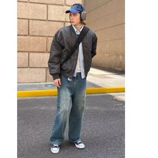 慵懒美式飞行员夹克外套男春秋潮流原宿百搭新款时尚气质文艺简约，男装夹克，星座506A