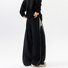 8XL-M秋季美式潮牌裤子男士宽松撞色冲锋裤速干休闲长裤K9156P68，男装休闲裤，电商D206-1