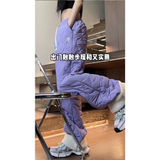 2025冬季新款葫芦格棉裤加绒加厚羊羔绒裤子B315-K23556-p65控78，男装休闲裤，电商B315
