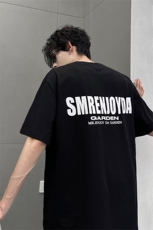 潮牌短袖T恤花绘刺绣设计感T恤美式复古条纹口袋短袖T恤半袖P48，男装T恤，电商B319