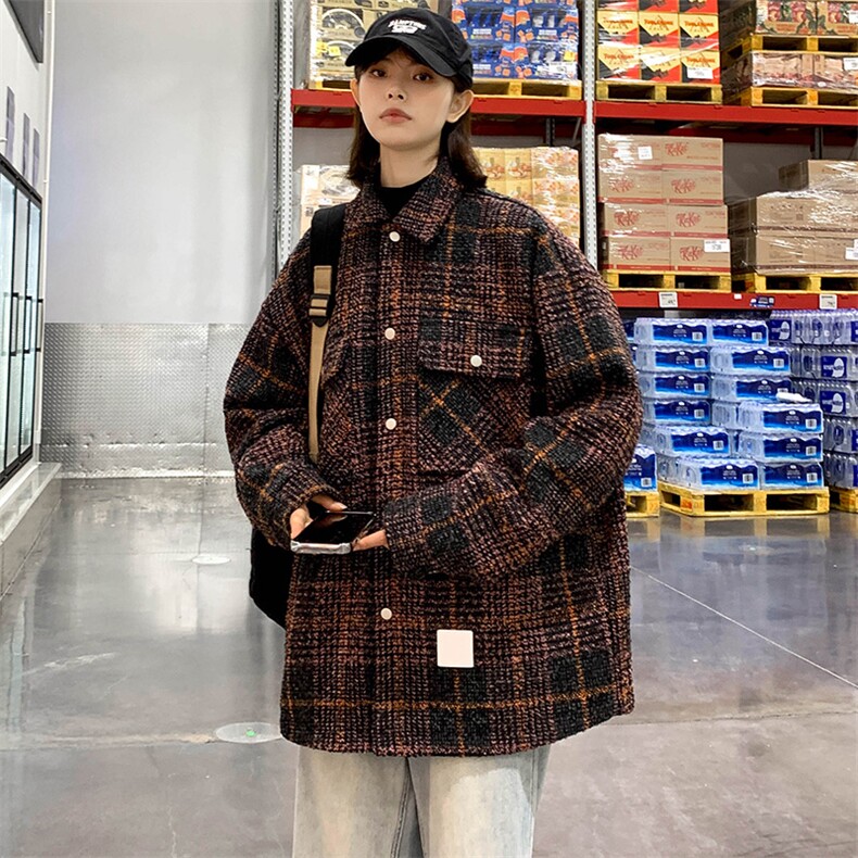 2023秋冬学生简约时尚衬衫中性翻领上衣外套男女8362-P90控价128,男装衬衫,电商A441-1