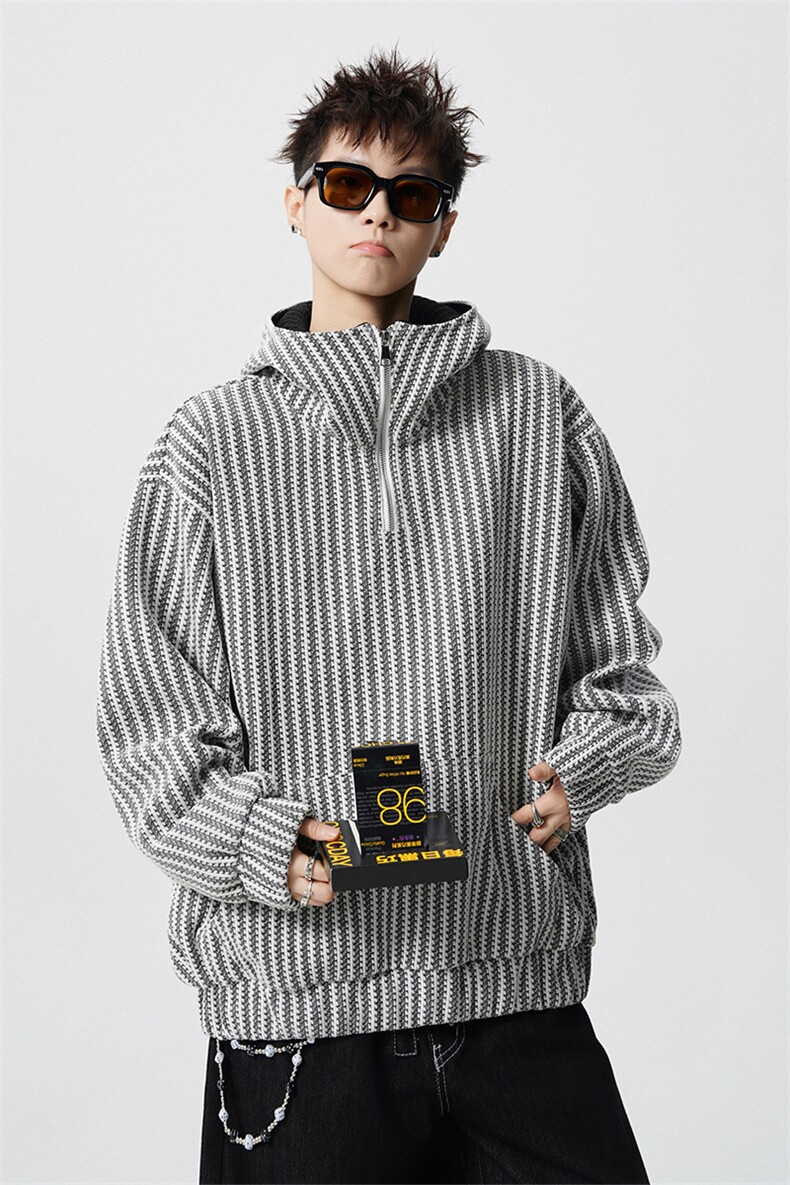 WY10183-特P52加绒特P62雪尼尔撞色连帽卫衣设计感重磅大码外套,女装短外套,电商A059