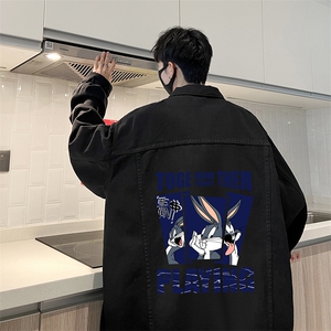 牛仔夹克男大码牛仔外套男茄克 NJ77234-P60加绒款-P75图片