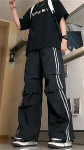 百搭速干冲锋裤降落伞兵裤休闲裤男 高街长裤子G6630/P45控68图片