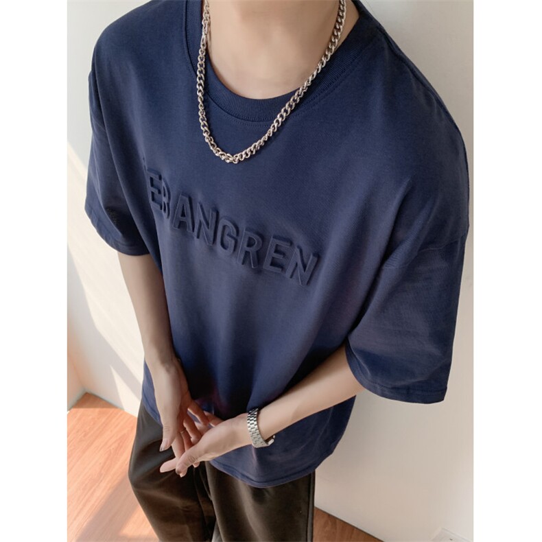 新款短袖t恤男夏季韩版潮流港风宽松休闲潮牌体恤衫T091-P38,男装休闲裤,星座308B-2