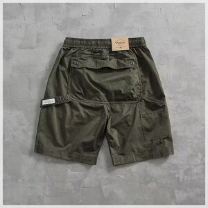 宽松潮款工装短裤男纯棉梭织夏日休闲中裤机能青年高街潮流五分裤图片
