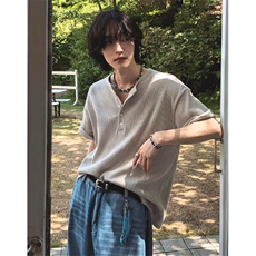 夏季新款潮牌刺绣棉麻短袖纯色青年半袖t恤上衣T192，男装T恤，星座1116A（原606A-3）