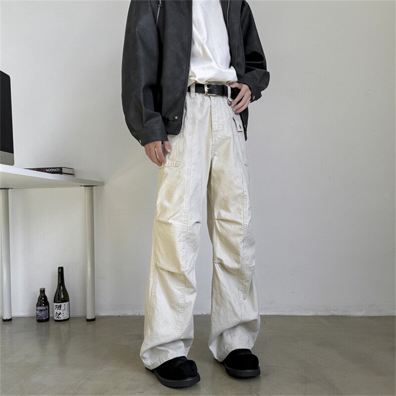 2025新款美式复古宽松工装直筒裤休闲长裤口袋街头现货K8527-P55,男装工装外套,星座512-3