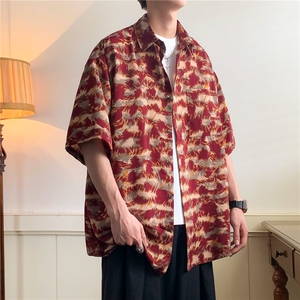 衬衫男短袖痞子韩版潮流印花2026夏季新款ins宽松外套CY712-P29图片
