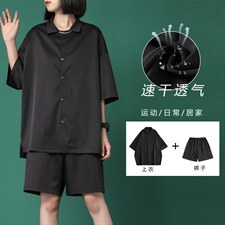 短袖套装中性休闲运动外穿短裤两件套 TZ001-特批55 控价：（88）图片
