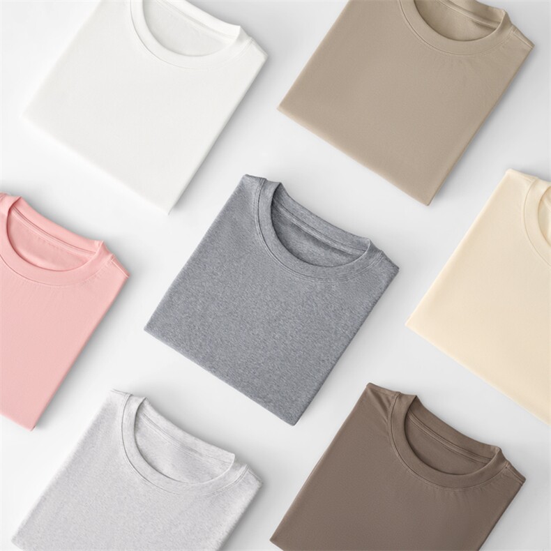 秋季女款长袖220g氨纶纱（莱卡棉）正肩长袖#SHJ-1013T，男装卫衣，电商A110