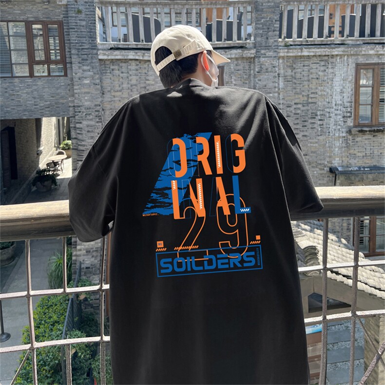 220g纯棉美式夏季短袖t恤男DT401-特批19 控38图片