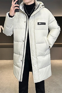 店主风 2025年新款长款连帽潮流保暖羽绒服男A236-G9999-P260图片