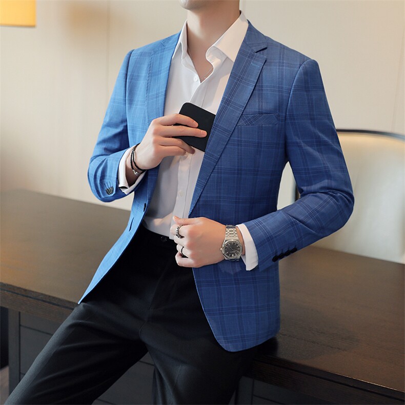 26做货-男士休闲西装修身韩版西服外套小西装上衣DX6910P165，男装西服套装，电商D216