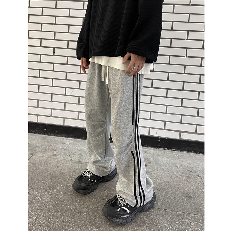 美式三条杠伞兵裤~运动卫裤休闲裤男女XZ502-K695-P55控78,男装休闲裤,星座502