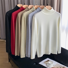 平铺~秋冬高领多色套头毛衣M6201/P39，男装针织衫/毛衣，电商B331