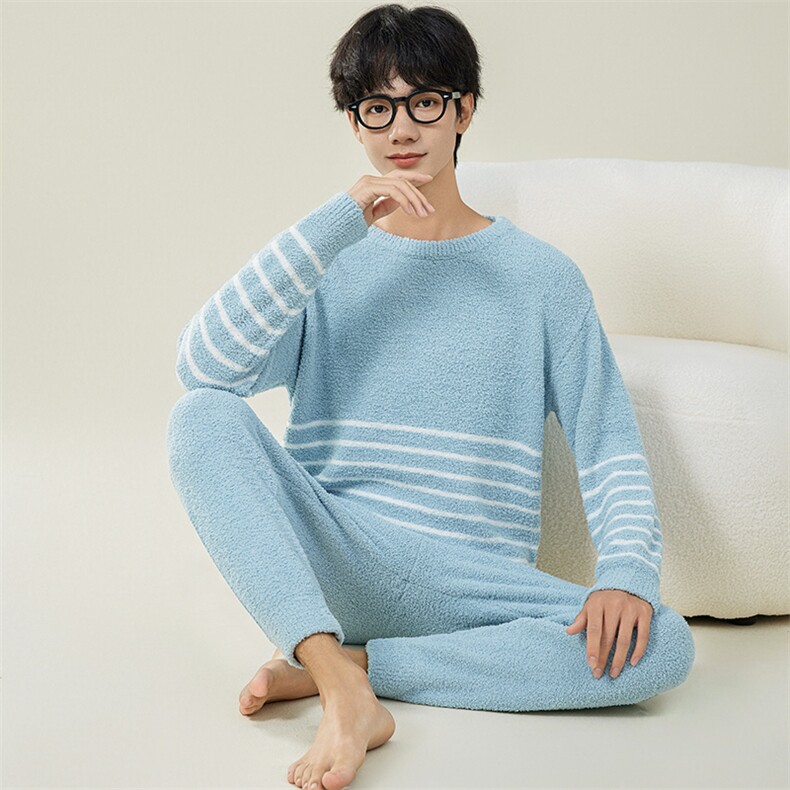 新款休闲保暖时尚情侣套装家居服两件套TZ3151-P100,男装休闲套装,星座310B-3