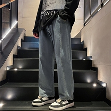 美式高街复古拼接宽松阔腿裤潮牌痞帅男B381-1/723P48，男装休闲裤，电商B381-1