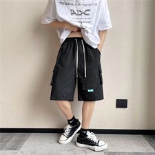 夏季多口袋五分裤男薄款宽松工装短裤直筒百搭休闲裤K4121-P30，男装休闲裤，星座512-2