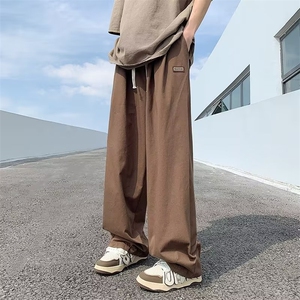 新款时尚潮男百搭宽松阔腿裤图片