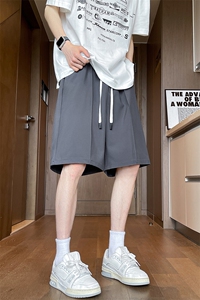 8XL-M 特大码中性松紧腰休闲冰丝西装短裤五分裤百搭凉DK1531P28图片