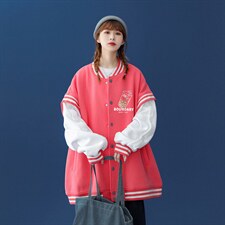 中性风2023秋季新款港风设计感印花情侣棒球服外套G552p75控98，男装夹克，A247A