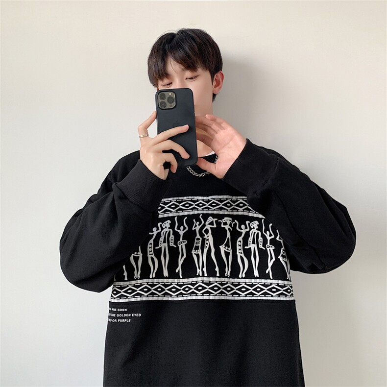 秋季新款男白墙港风百搭卫衣W101-P30控60,男装卫衣,星座717