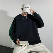 ！秋季上衣男圆领卫衣男装港风长袖t恤男外套男W103-P33，男装卫衣，星座815-2