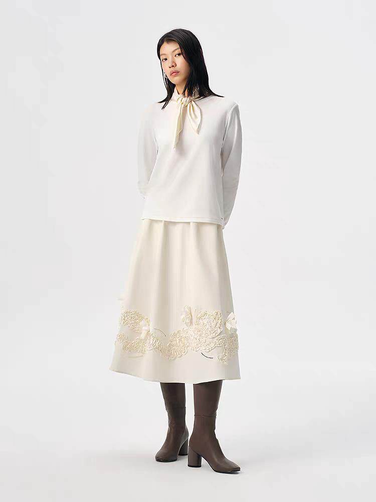 2025正肩圆领休闲长袖T恤女25秋季新品通勤上衣，女装T恤，泰合衣坊