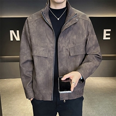 皮衣外套男秋季2025新款宽松潮流休闲皮夹克C317-J8805-P155，男装夹克，电商C317
