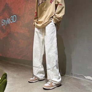 男春季潮流时尚休闲长裤链条工装裤纯棉斜纹D58P35图片