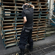 美式潮牌水洗短袖T恤衫D328-QBS13-P38，男装T恤，电商D328