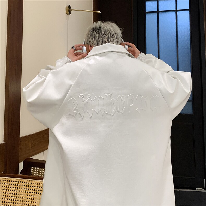 1美式鳄鱼纹钢印大码M-5XL面层：PU皮夹克男JK8749P90控128，男装夹克，星座226-2