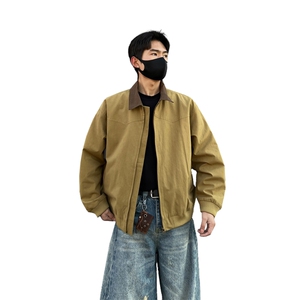美式工装夹克水洗帆布翻领外套男 xh90-特p80图片