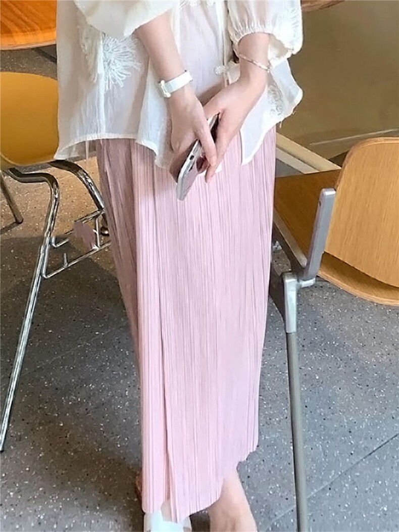 三宅风半身裙女夏褶皱气质系半身裙2025新款今年流行，女装半身裙，灵动羽绒服工厂