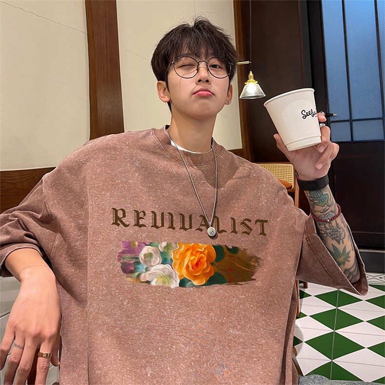 得物直播品质240重磅水洗xz605-dsx155-特批30控49,男装T恤,星座605(原A050)