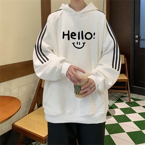 美式三杠条纹复连帽卫衣秋冬男女宽松长袖SWY2429 -P55控88 50棉图片