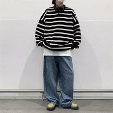 毛衣男港味2023秋季复古日系鹿毛绒针织衫GM014P47，男装针织衫/毛衣，星座1116-2