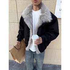 cleanfit座山雕棉服外套男款美式高街麂皮绒棉衣加绒加厚短款外套，男装夹克，星座514-2(原B239)