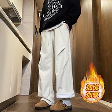 加绒加厚灯芯绒休闲裤褶皱伞兵裤A498特P49控88，男装卫衣，电商A309
