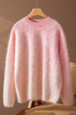 2025秋冬新款女羊绒衫100纯羊绒渐变色保暖拉绒系列毛衣上衣外搭，女装羊绒衫，咔绒特