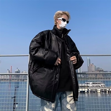 痞帅风pu皮衣男美式简约立领棉服棉衣秋冬加厚棉袄外套潮，男装皮衣，星座410-6（原星座1304-1）