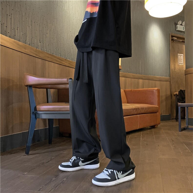 秋季新款休闲裤宽松直筒阔腿九分裤子薄款百搭帅气西裤K1600-P33,男装休闲裤,星座512-4