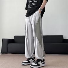 2024夏季新款撞色拼接休闲裤男日系ins百搭工装裤现货K7705-P42，男装休闲裤，星座512-3