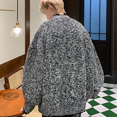小香风复古开衫毛衣男秋冬季新款痞帅宽松慵懒风针织衫MY2888-p60，男装针织衫/毛衣，星座1008