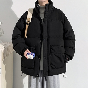 冬上新加棉加厚棉服学生纯色立领棉衣外套男女 8349-P115控价158图片