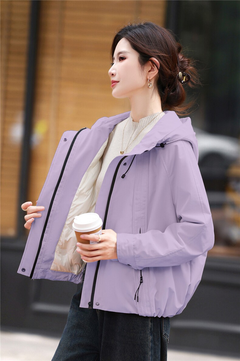 高级感羽绒服女短款秋冬2025新款流行小个子时尚减龄连帽外套,女装羽绒服,丽影随形