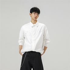 无影墙金属星星点缀立体裁剪大码M-5XL长袖衬衫男CS78078P49控88，男装衬衫，星座227-7