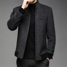 男士外套夹克男装上衣立领常规羊毛呢子休闲秋冬DS81017-P275图片